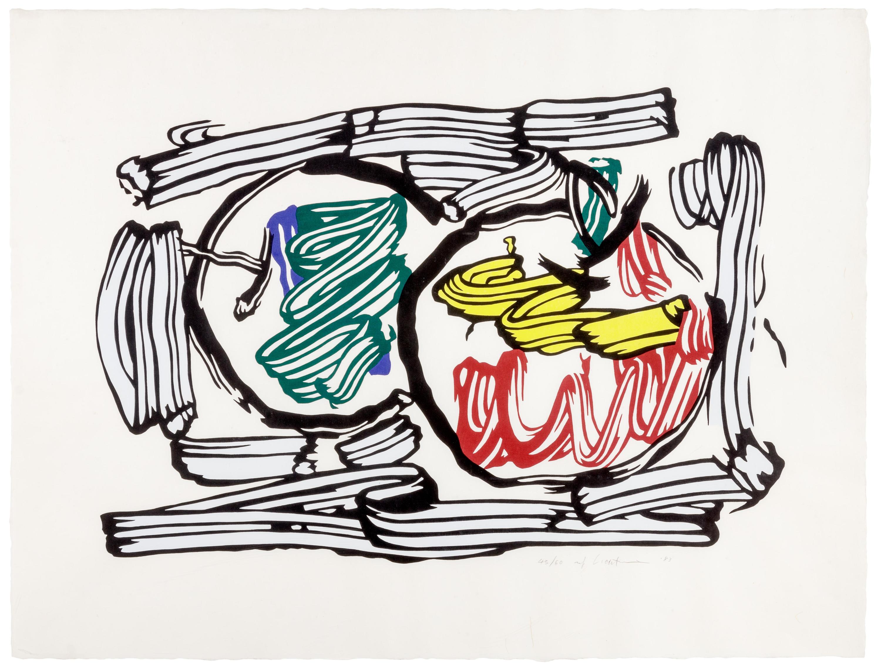 Two Apples (from Seven Apple Woodcut Series )