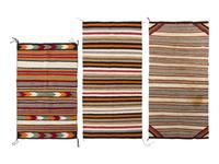 Navajo Banded Double Saddle Blankets