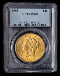 A United States 1903 Liberty Head $20 Gold Coin