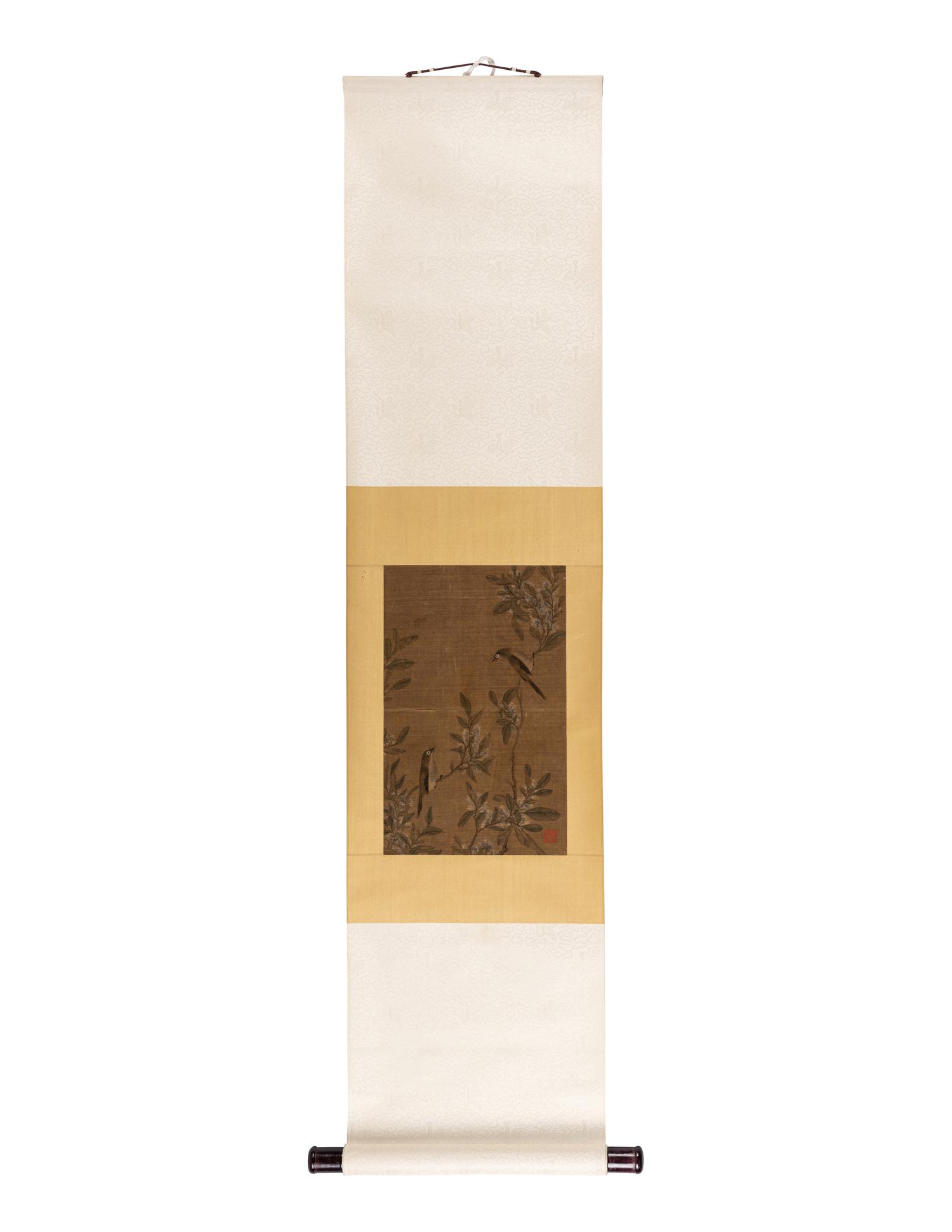 Two Chinese Paintings Depicting Birds and Flowers