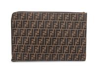 FENDI, FLAT FOLIO MONOGRAM CLUTCH