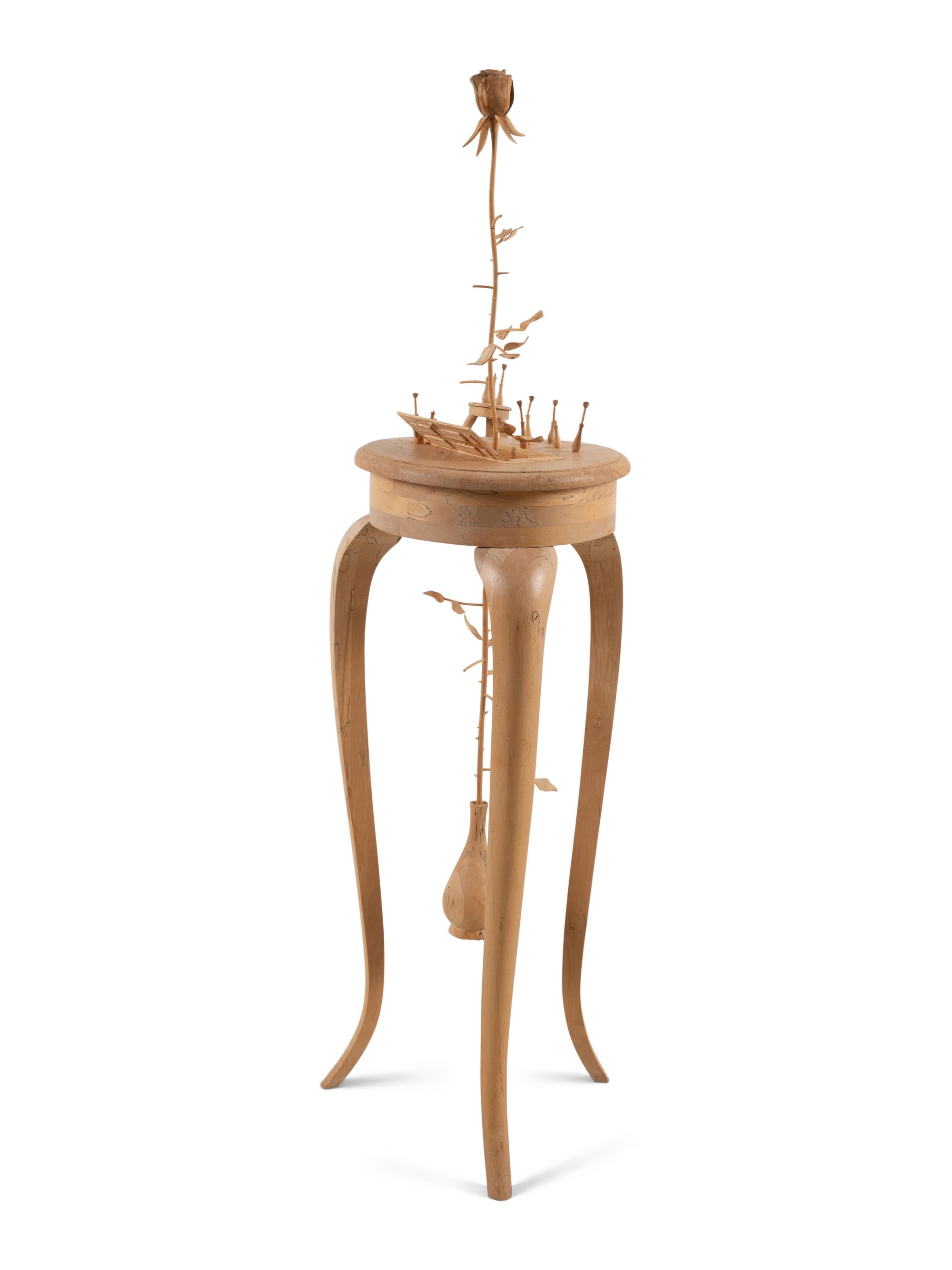 Sculptural Pedestal Table