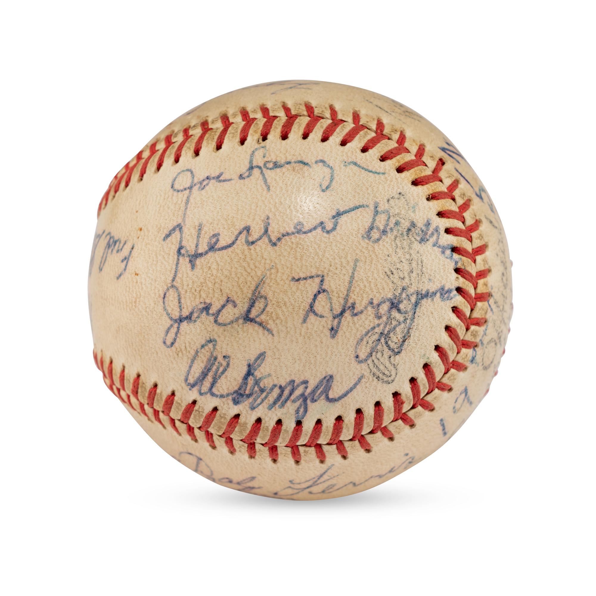 A 1952 Kingston Eagles Team Signed Autograph Baseball