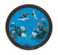 A Cloisonne Enamel Charger Diameter 23 1/2 inches. — MEIJI PERIOD (1868-1912)