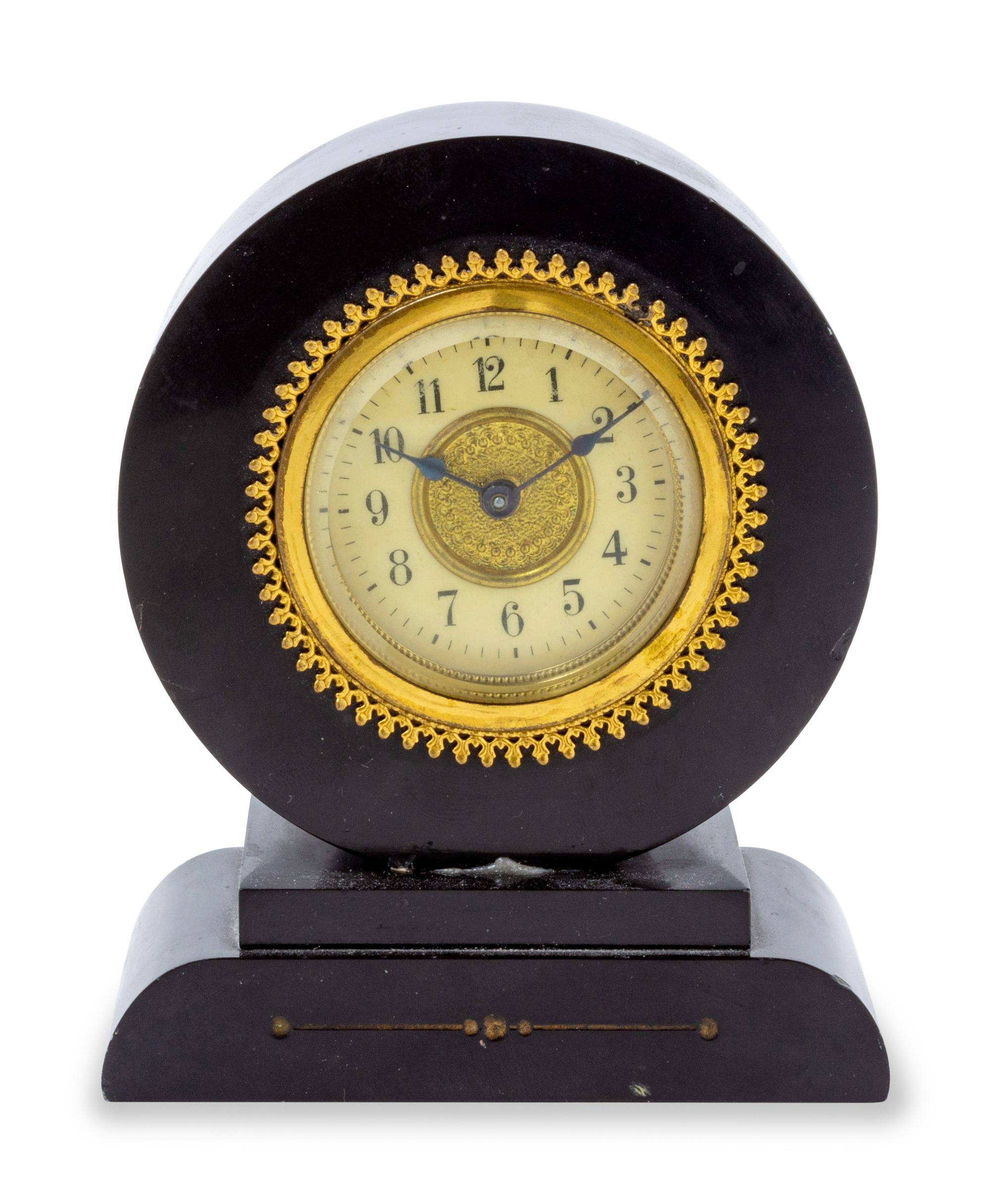 An Art Deco Slate Desk Clock
