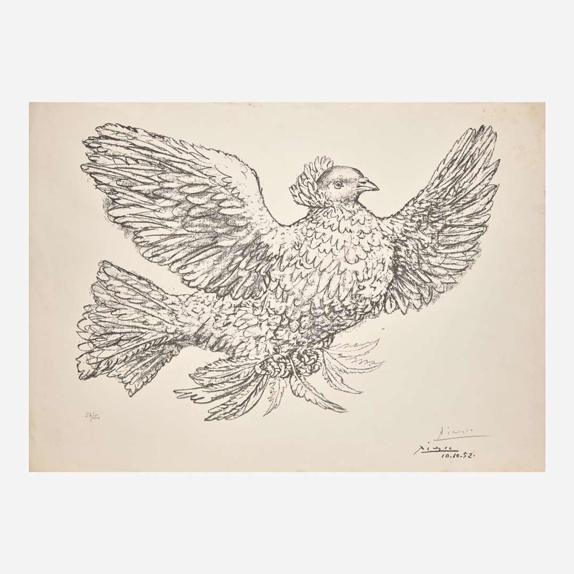 Pablo Picasso (Spanish, 1881-1973) Colombe Volant