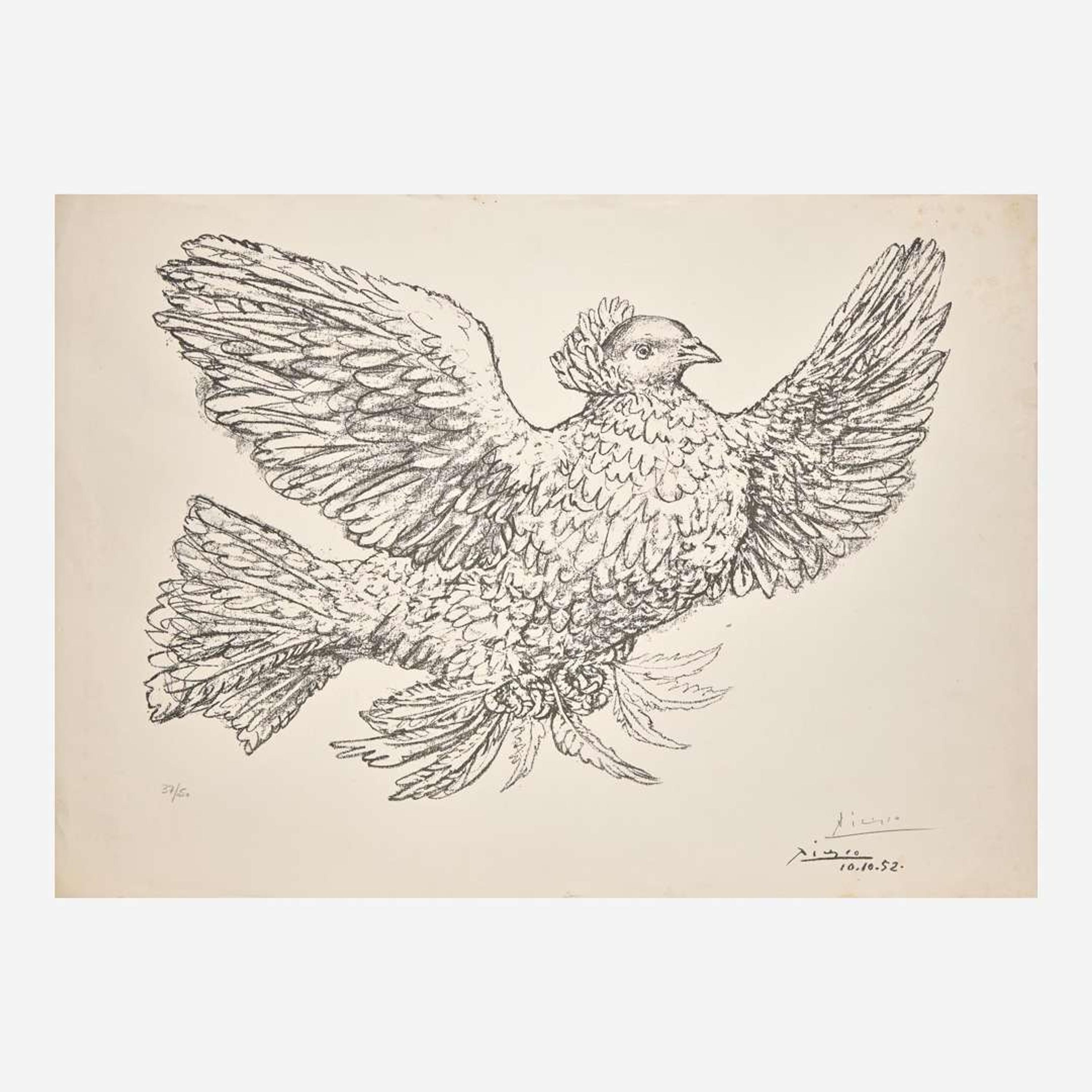 Pablo Picasso (Spanish, 1881-1973) Colombe Volant