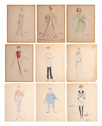 Nine Cecil Beaton Illustrations, 1950s-60s