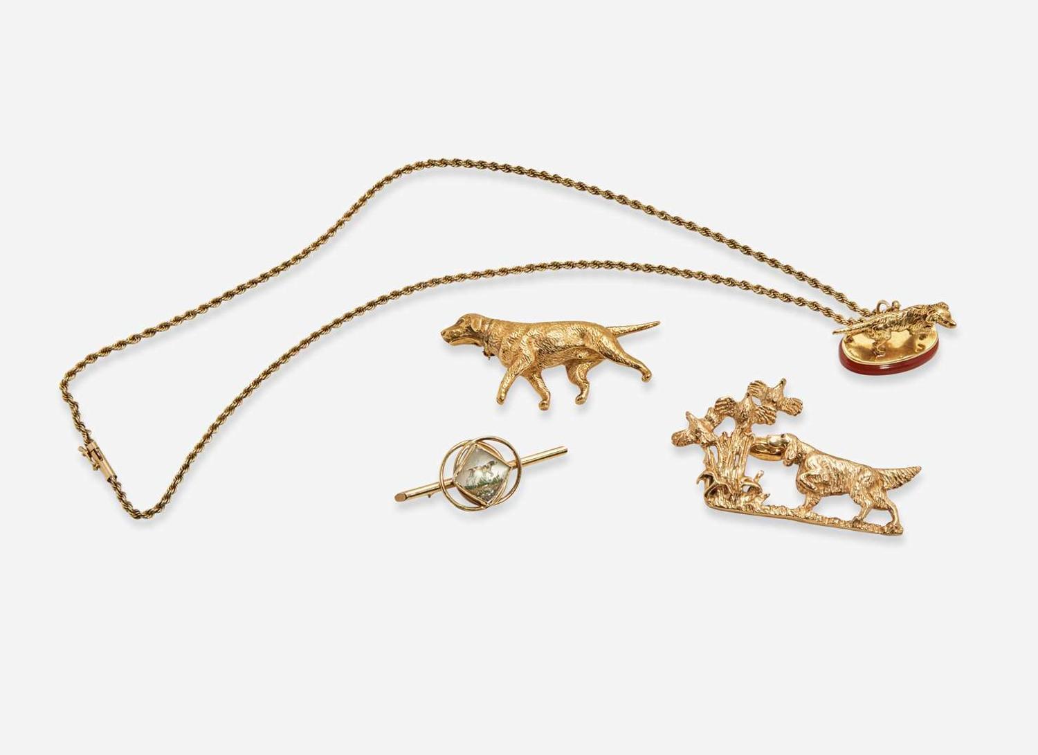 A Miscellaneous Collection of Dog-Themed Jewelry