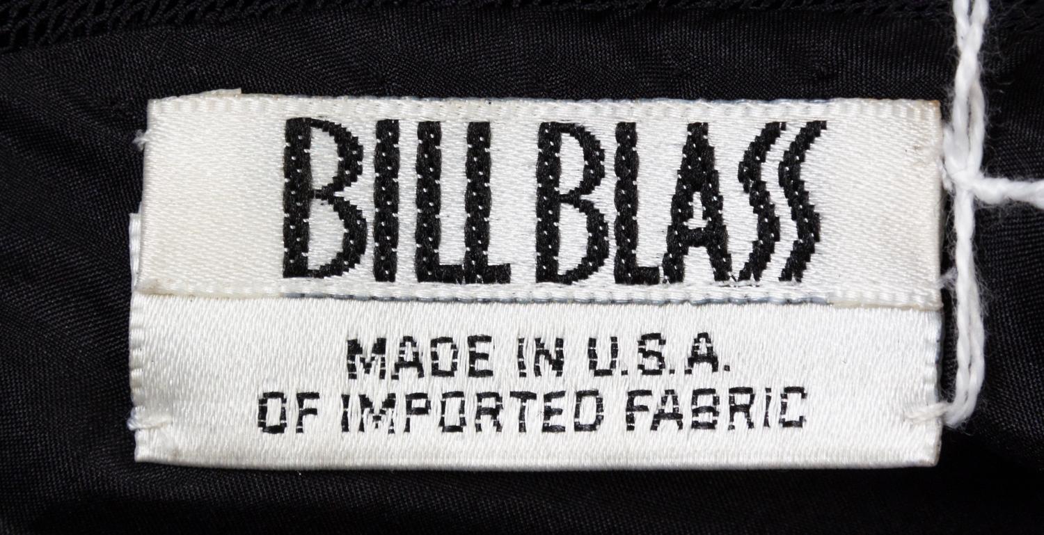 A Bill Blass Black Velvet and Silk Dress,
