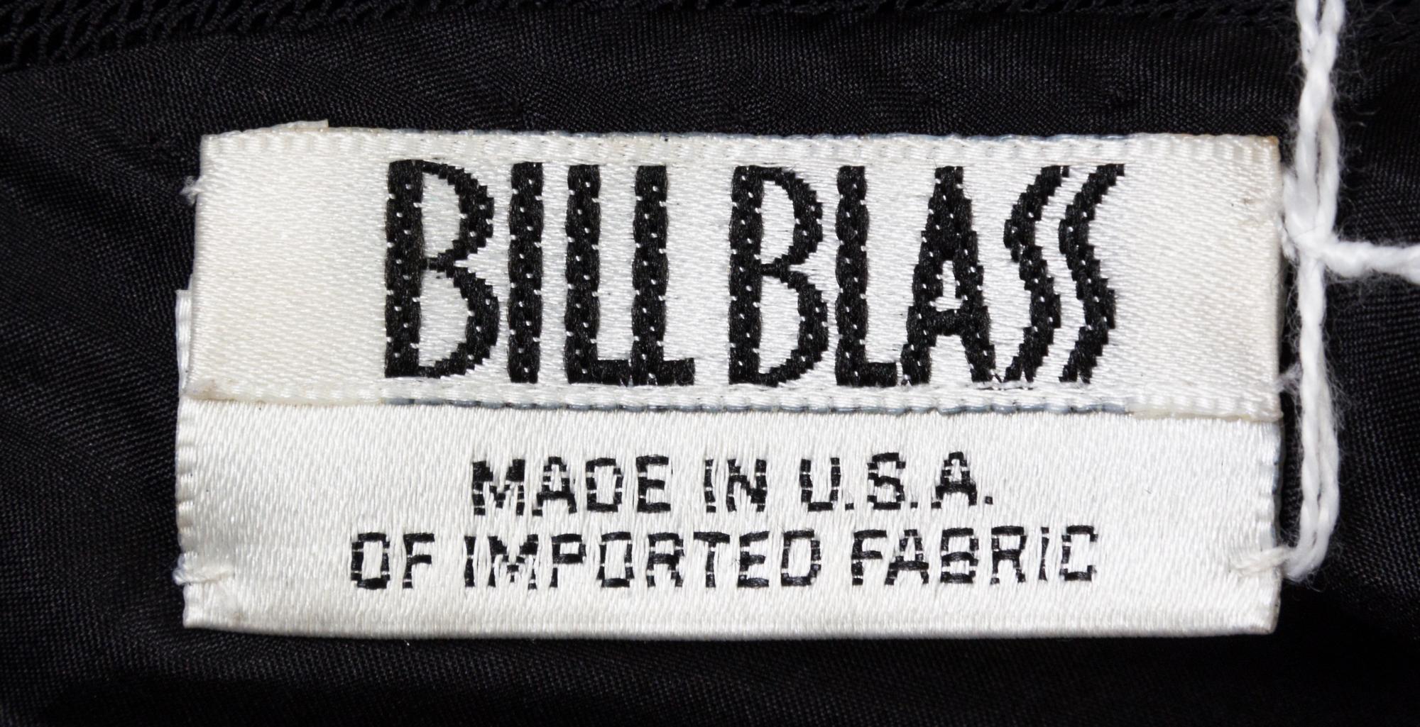 A Bill Blass Black Velvet and Silk Dress,