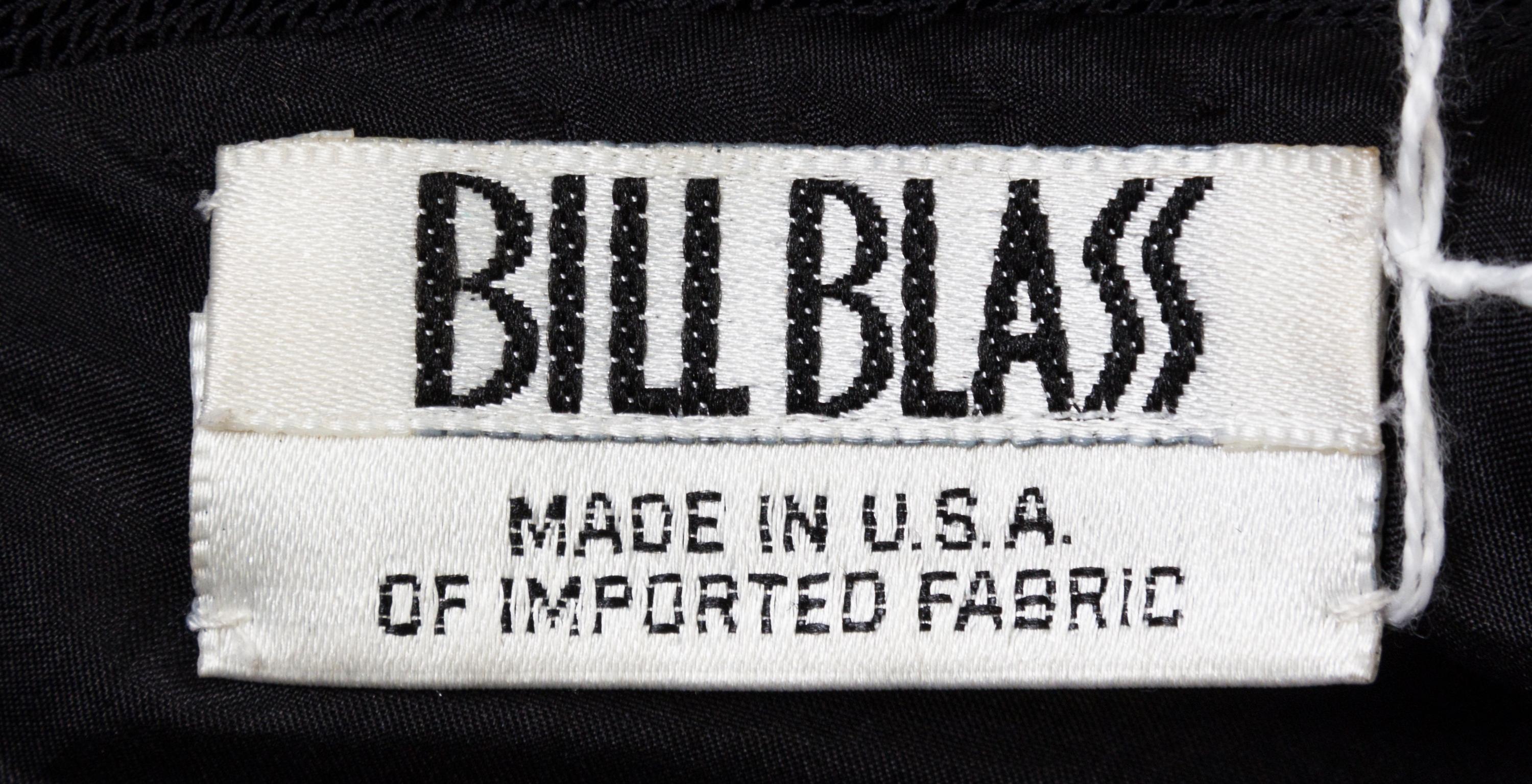 A Bill Blass Black Velvet and Silk Dress,