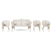 A Four-Piece Cast Iron Garden Seating Suite
