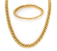 An 18 Karat Yellow Gold Demi Parure, 39.50 dwts.