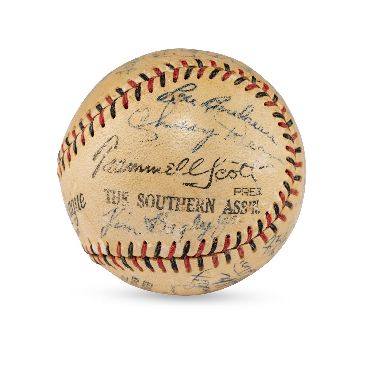 A 1942 Cleveland Indians Team Signed Autograph Baseball