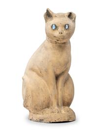 A Rare Molded Stoneware Cat