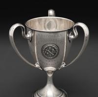 A Three-Handled American Silver Trophy Cup and Basket