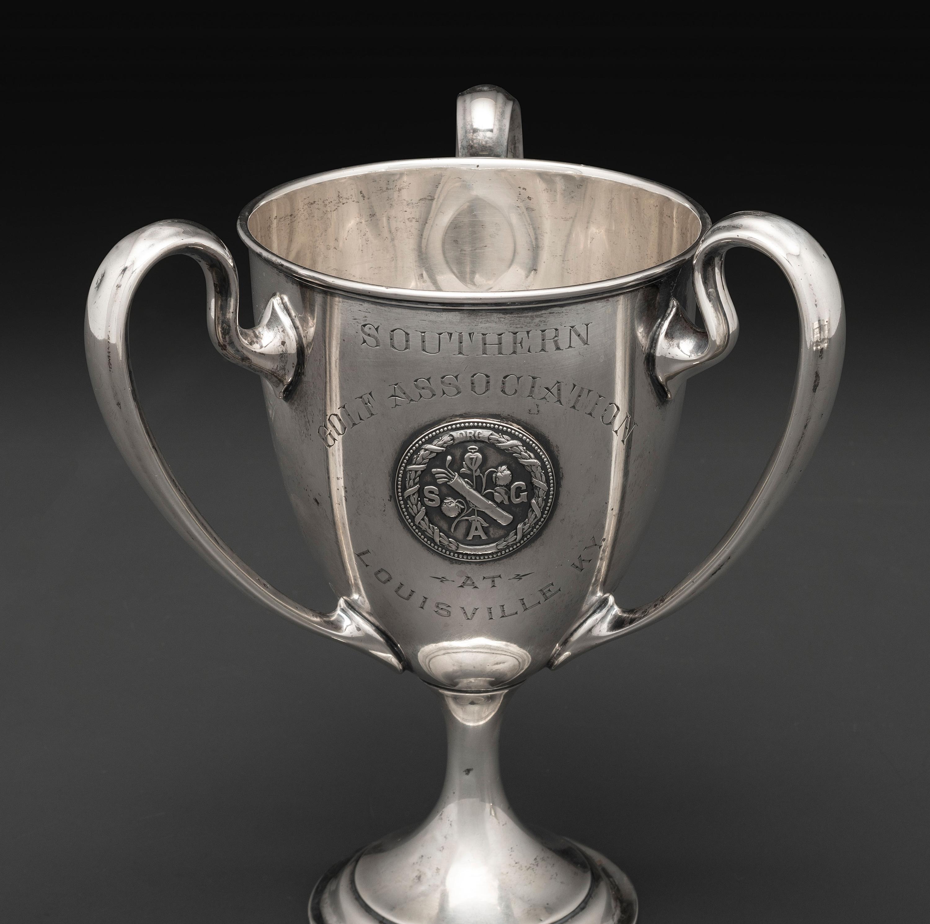 A Three-Handled American Silver Trophy Cup and Basket