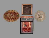 Four Chinese Four Silk Panels