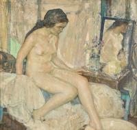 Richard Edward Miller (American, 1875-1943) — Bather (Nude) , 1930