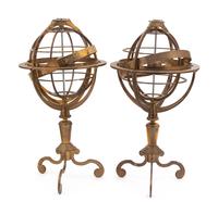 Two English Brass Armillary Spheres