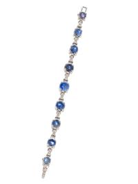 STAR SAPPHIRE AND DIAMOND BRACELET