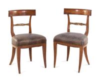 A Pair of Regency Parcel-Gilt Side Chairs