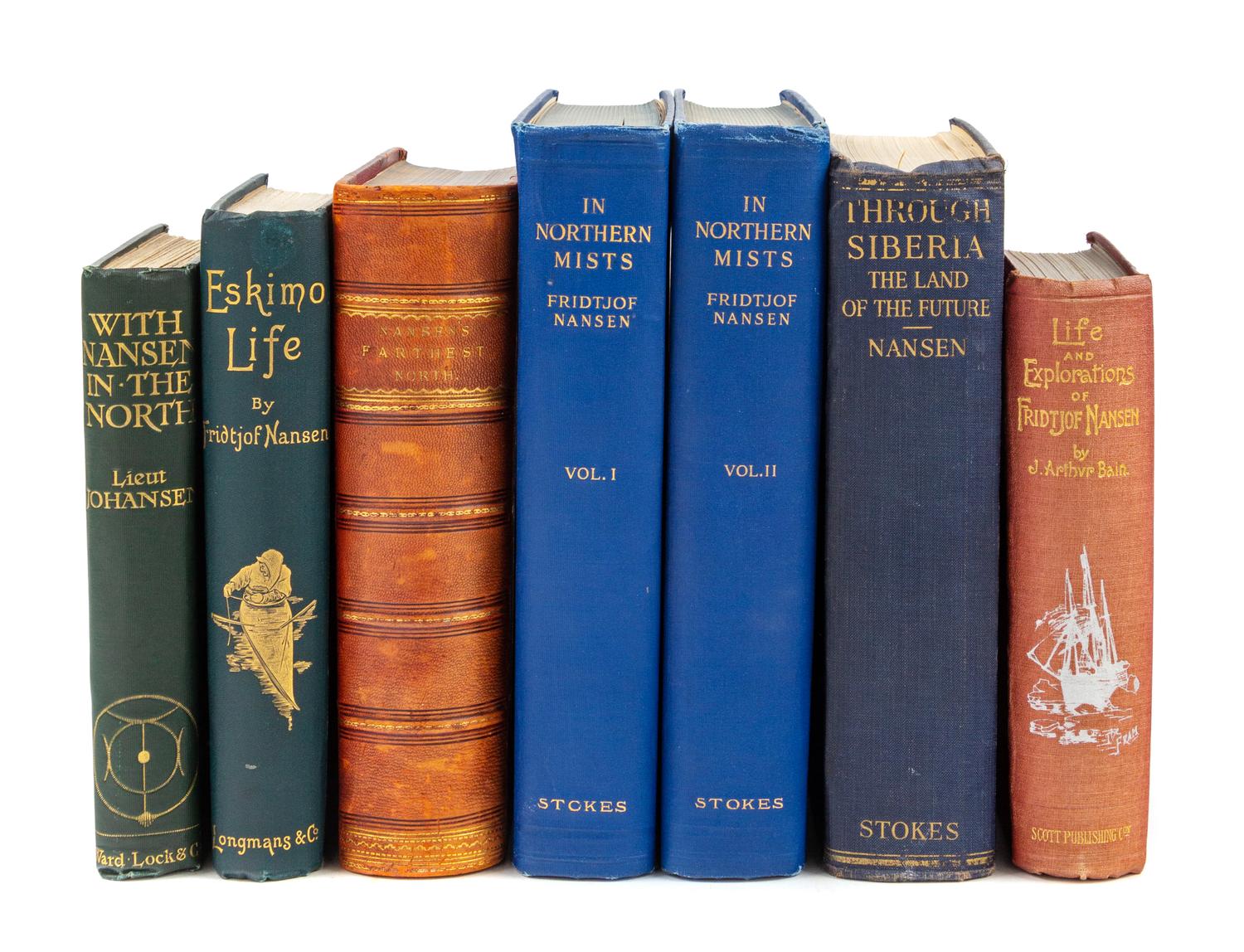 [NANSEN, Fridtjof]. 6 works by or about Nansen, comprising: