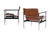 Pair of Sling Chairs, model 657 Knoll, USA