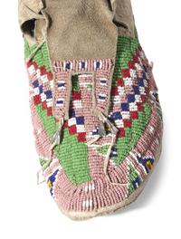 Sioux Beaded Hide Moccasins