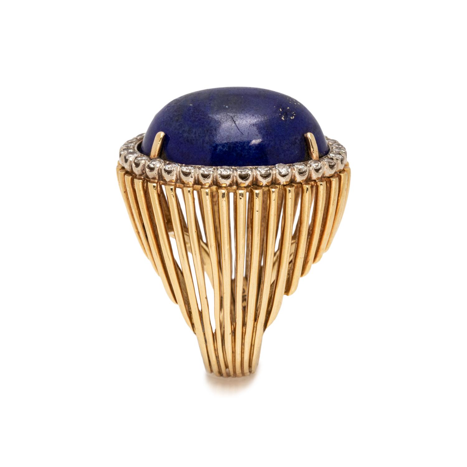 LAPIS LAZULI AND DIAMOND RING