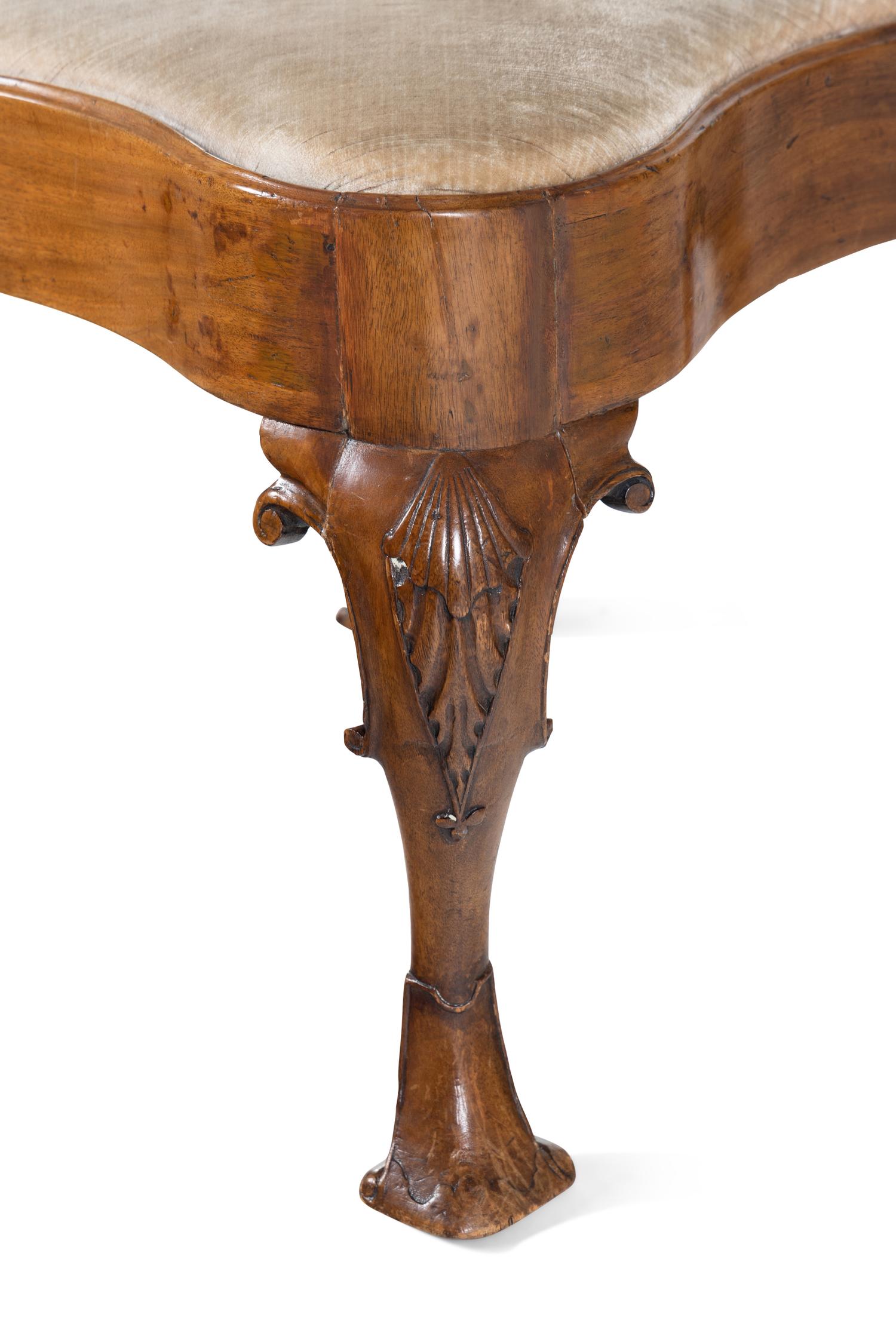 A George I Walnut Corner Chair