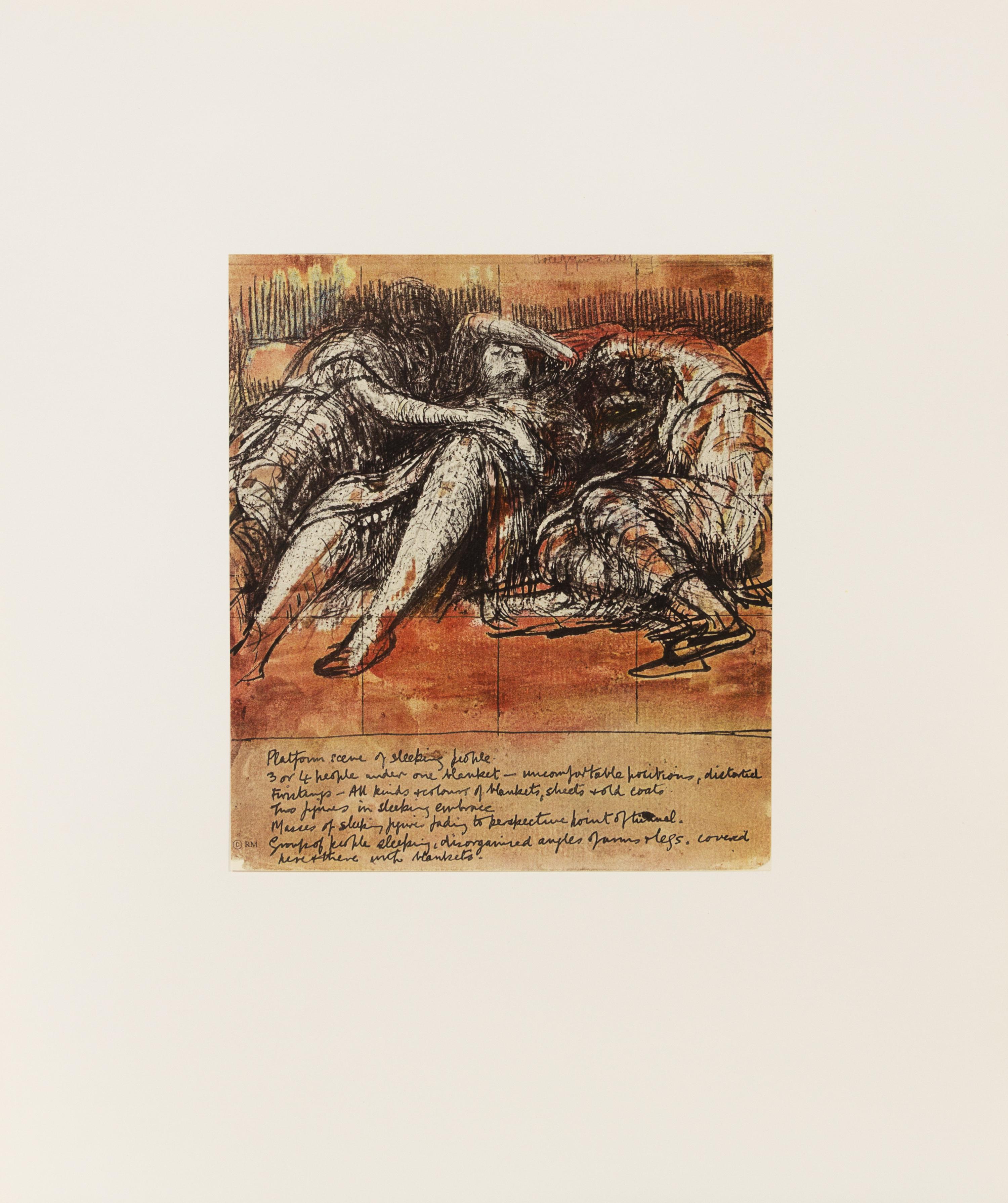 Henry Moore, (British, 1898-1986), Shelter Sketchbook