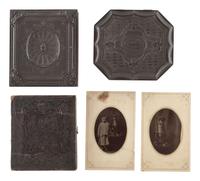 [EARLY PHOTOGRAPHY]. A group of 24 daguerreotypes, ambrotypes, tintypes, and CDVs of children of varying ages, incl. a young boy posed with his dog.
