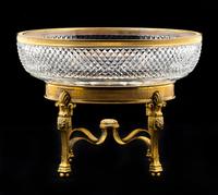 A French Gilt Bronze Mounted Cut Glass Bowl Diameter 8 1/2 inches. — 19TH CENTURY