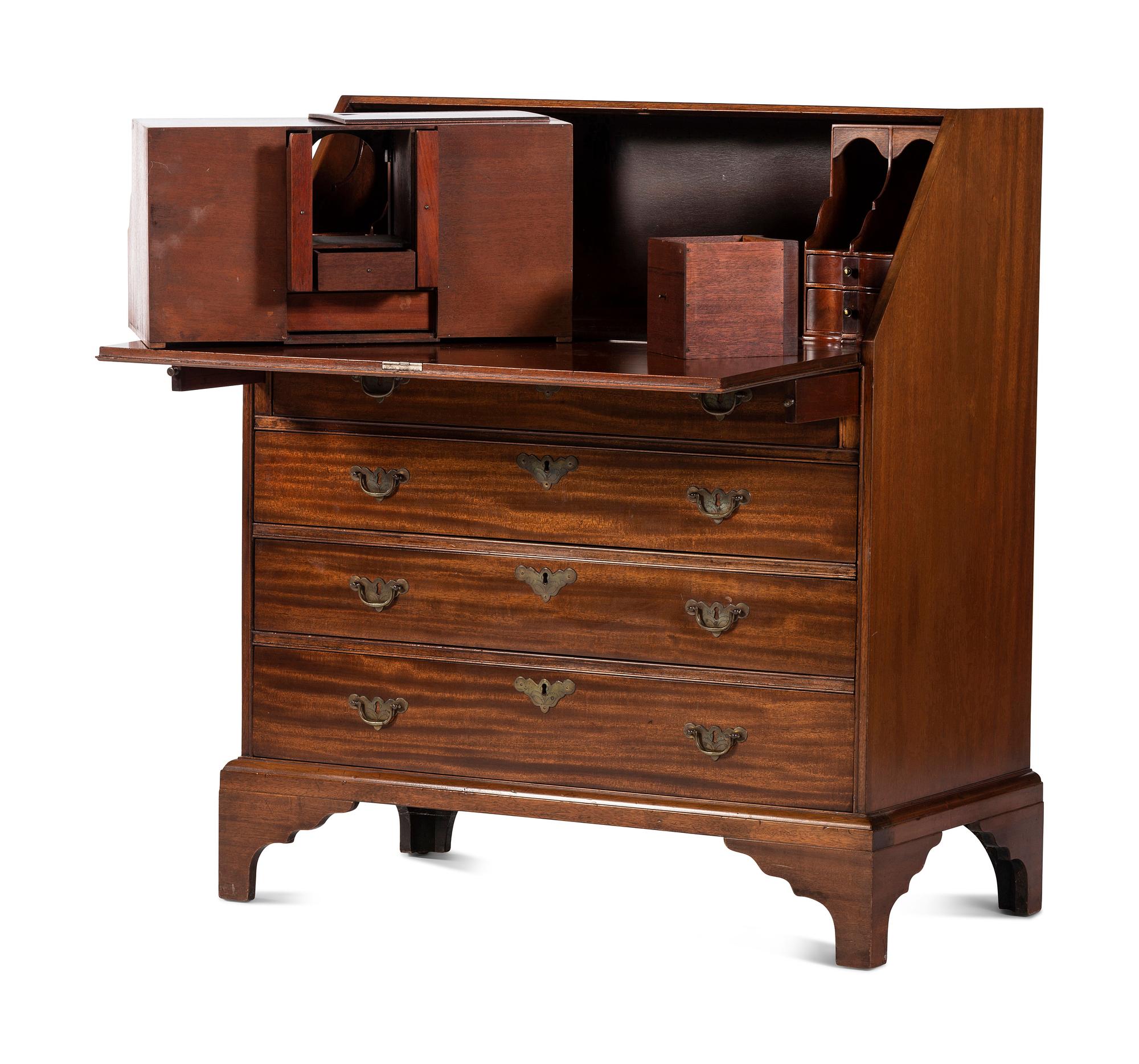 A Federal Style Inlaid Mahogany Slant Front Desk