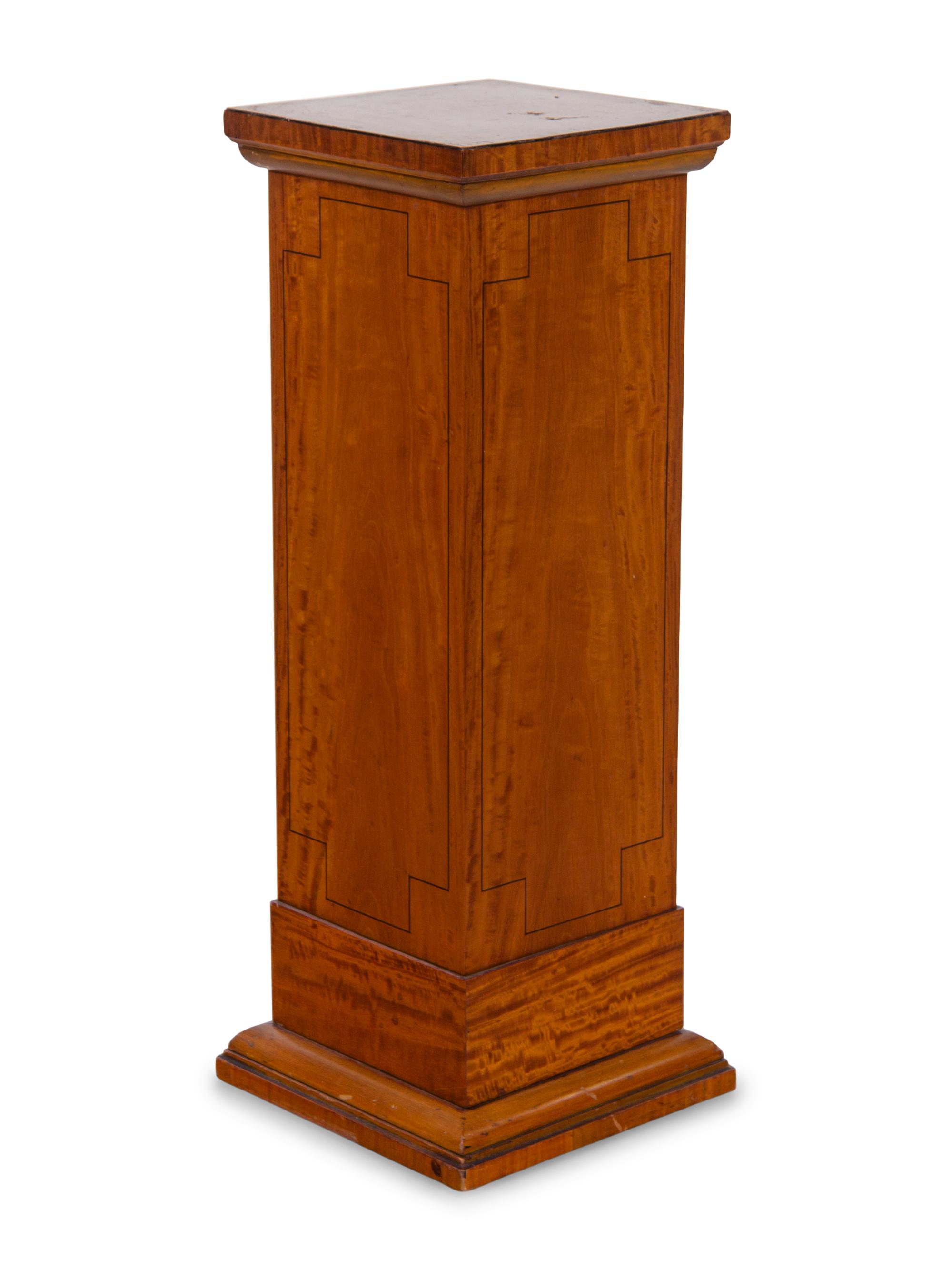 An Edwardian Satinwood Pedestal
