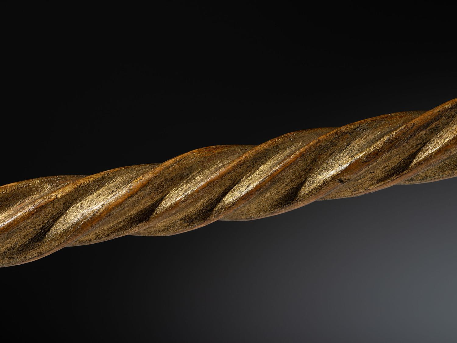 Western Great Lakes Painted Pipe Stem, with Catlinite Bowl