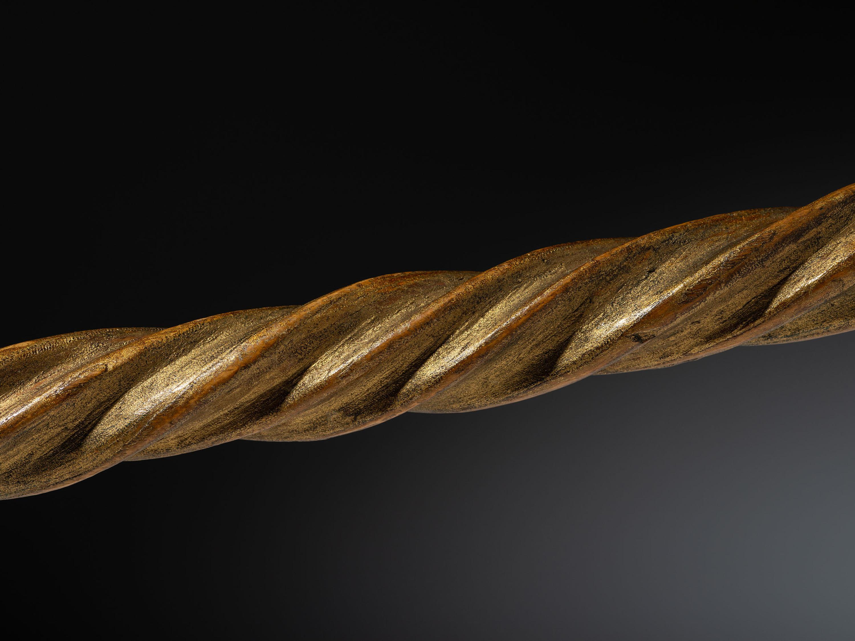 Western Great Lakes Painted Pipe Stem, with Catlinite Bowl