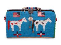 Sioux Beaded "Doctor's Bag", with American Flags and Pinto Ponies