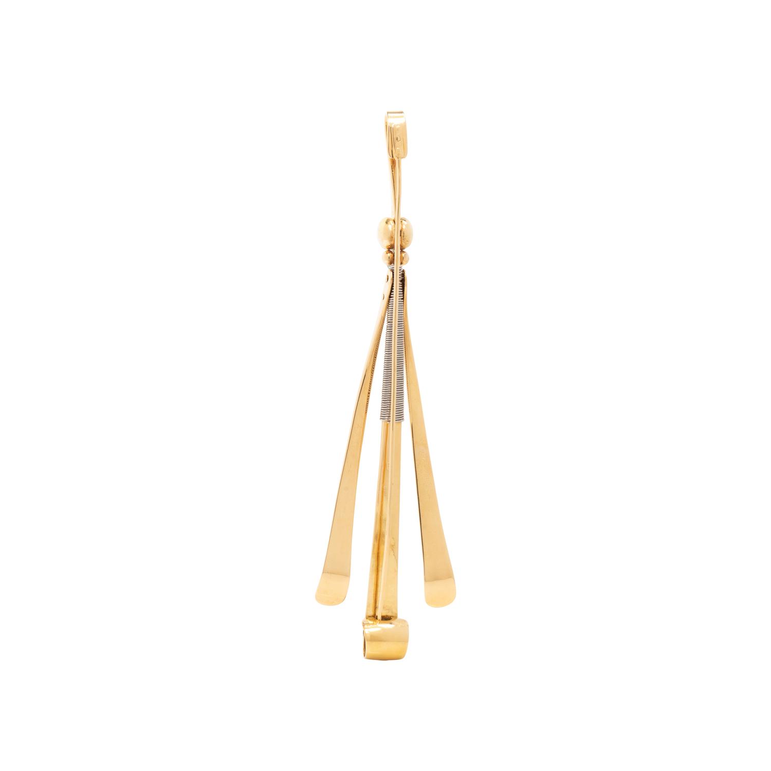 BICOLOR GOLD BROOCH
