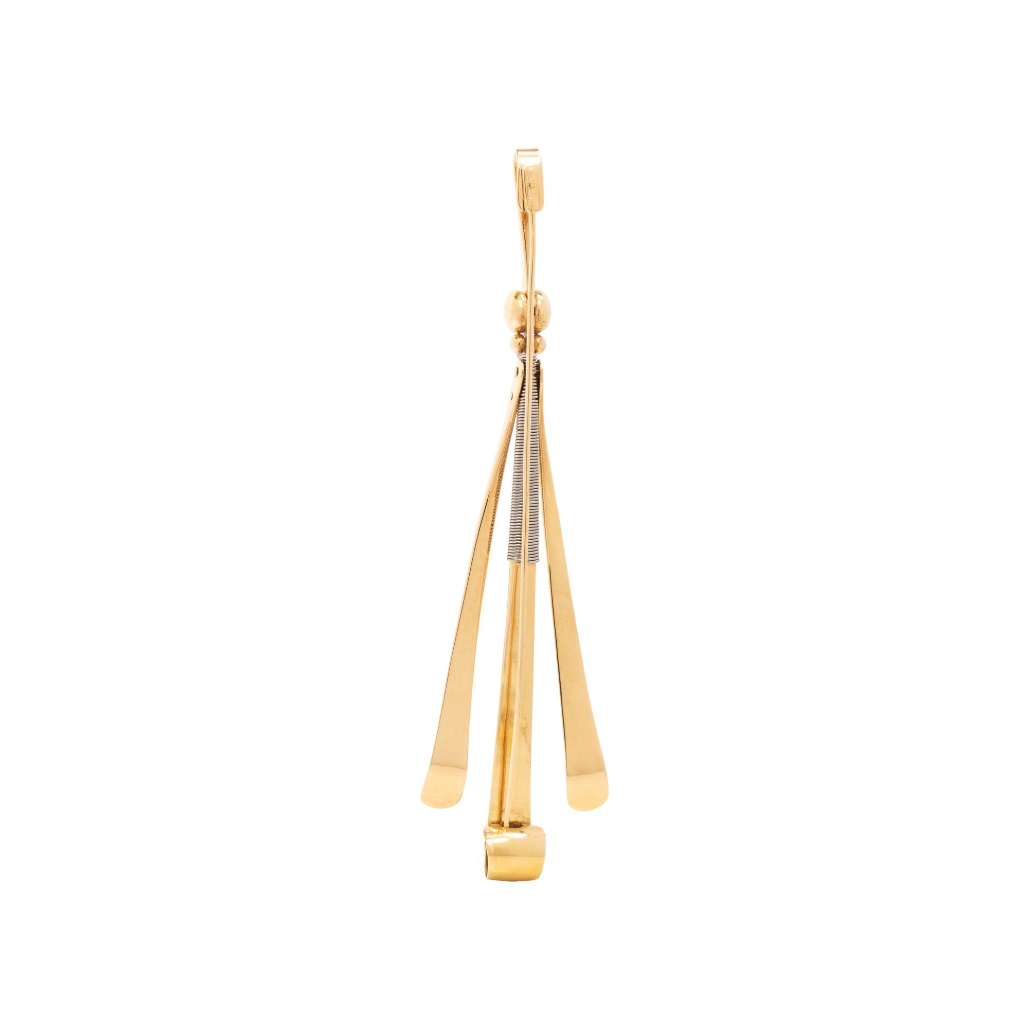 BICOLOR GOLD BROOCH