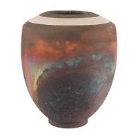 A Raku Pottery Vase