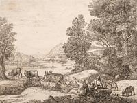 A group of four prints ( Berger et bergere conversant; L'Apparition; Le Fuite en Egypte; Les trois chevres )