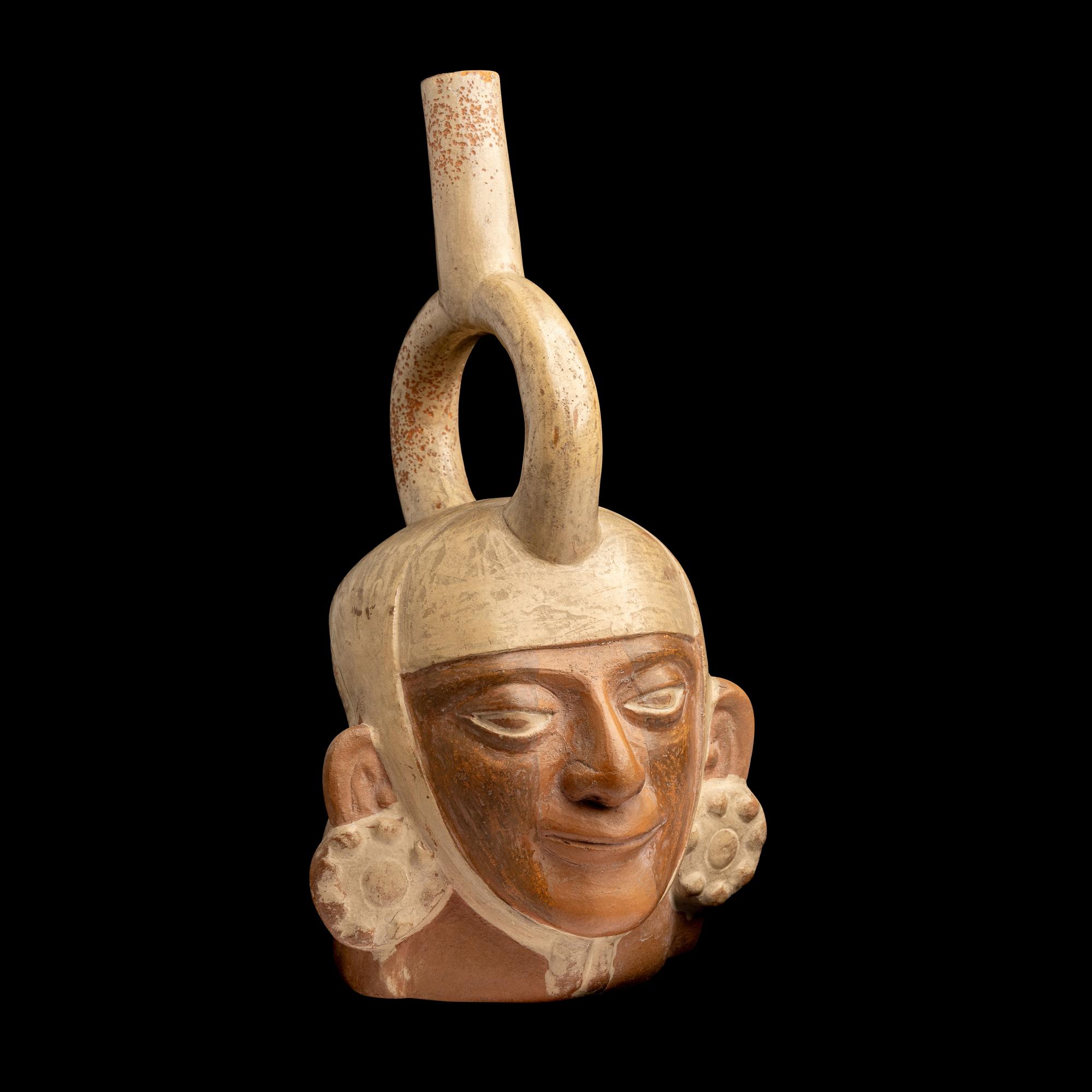 A Moche Stirrup Vessel in the Form of a Warrior