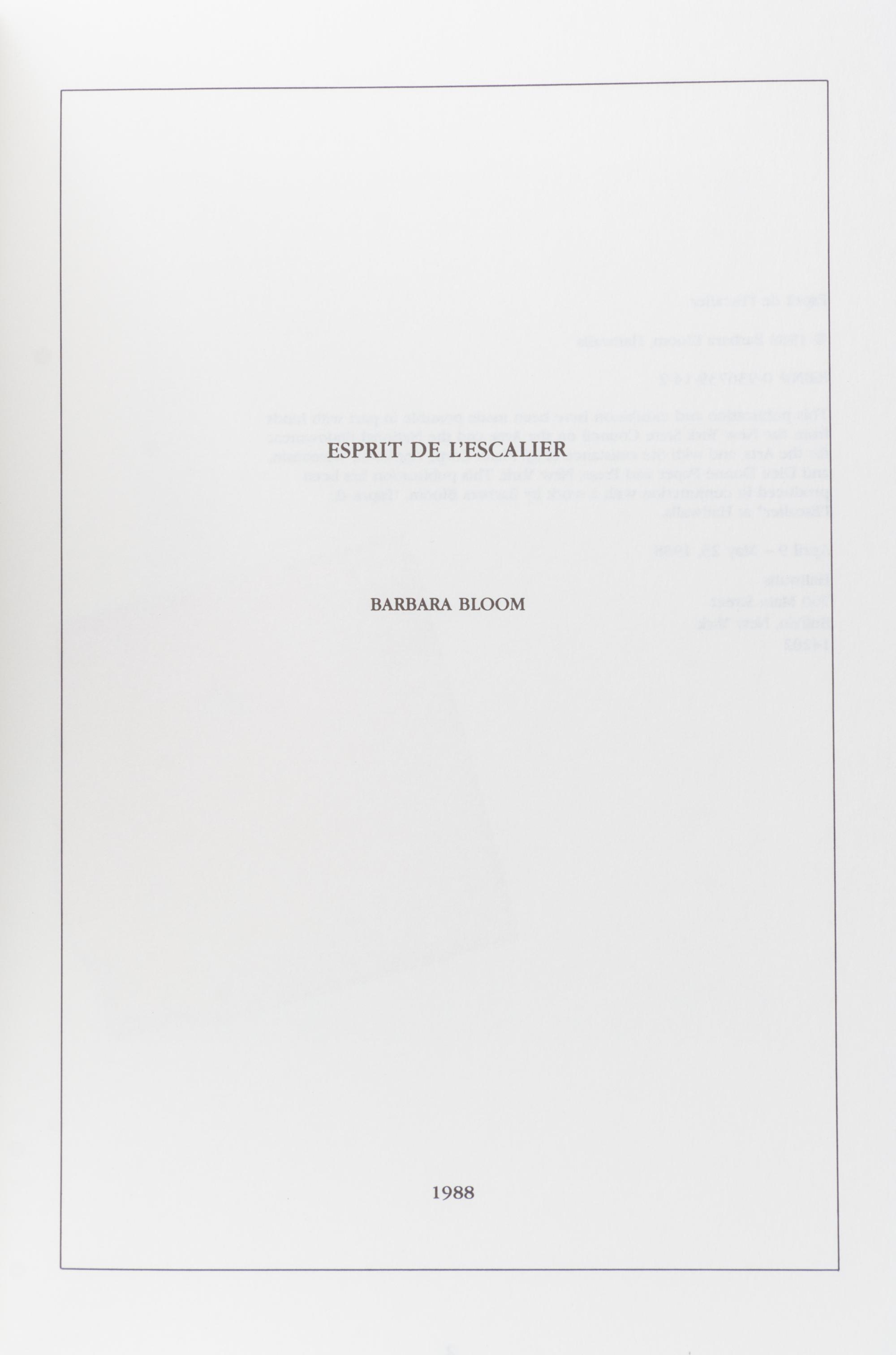 (ART CRITICISM) 9 works, including Barbara Bloom, David Godbold, Stan Brakhage, Vito Acconci and Richard Prince.