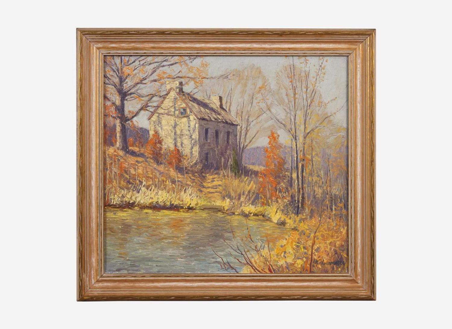 Kenneth Nunamaker (American, 1890-1957) - By the Pond, Early Autumn