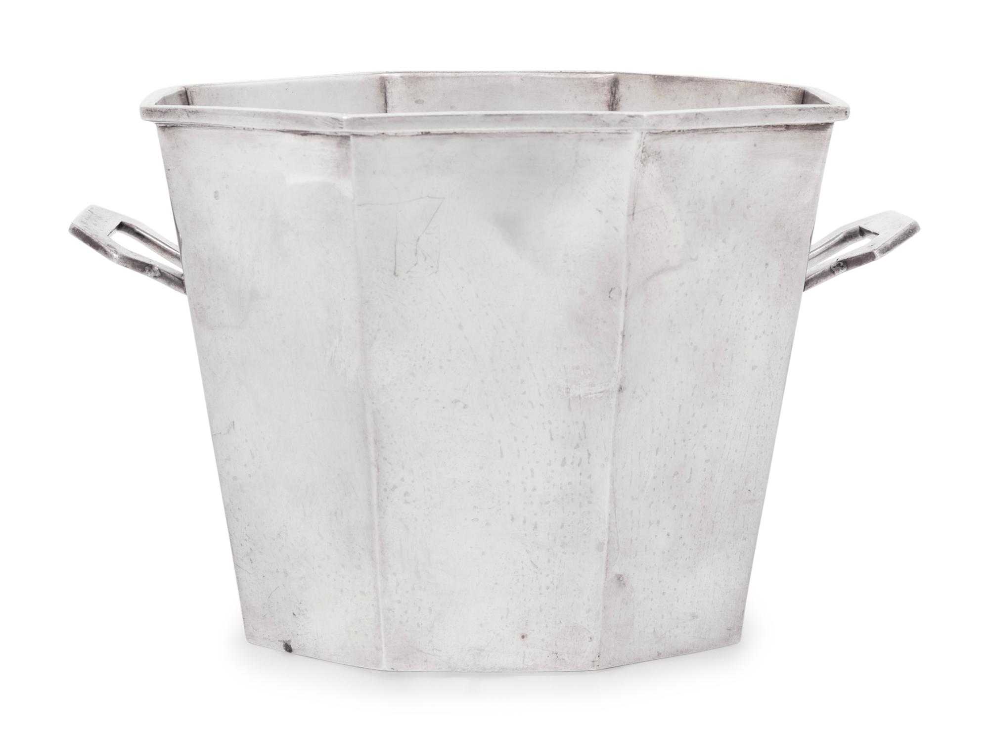 A Mexican Silver Cache Pot