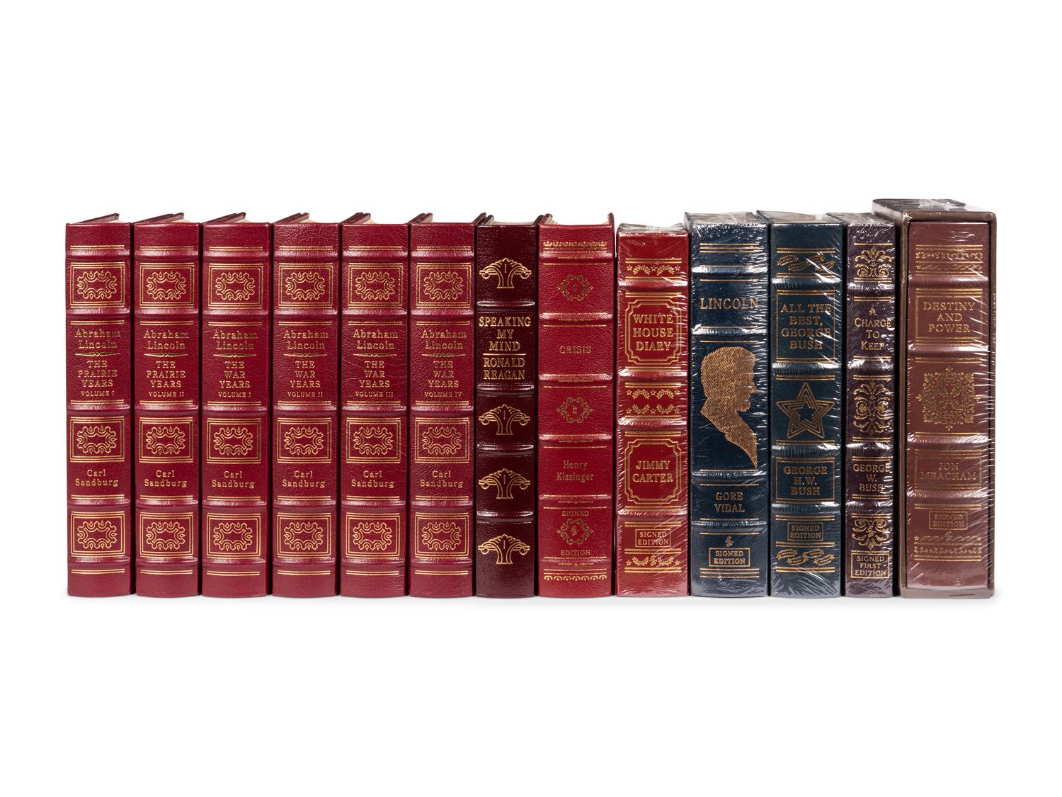 [BINDINGS] - [EASTON PRESS]. A group of 99 books published by the Easton Press relating to American politics and presidents with some duplicates, including:
