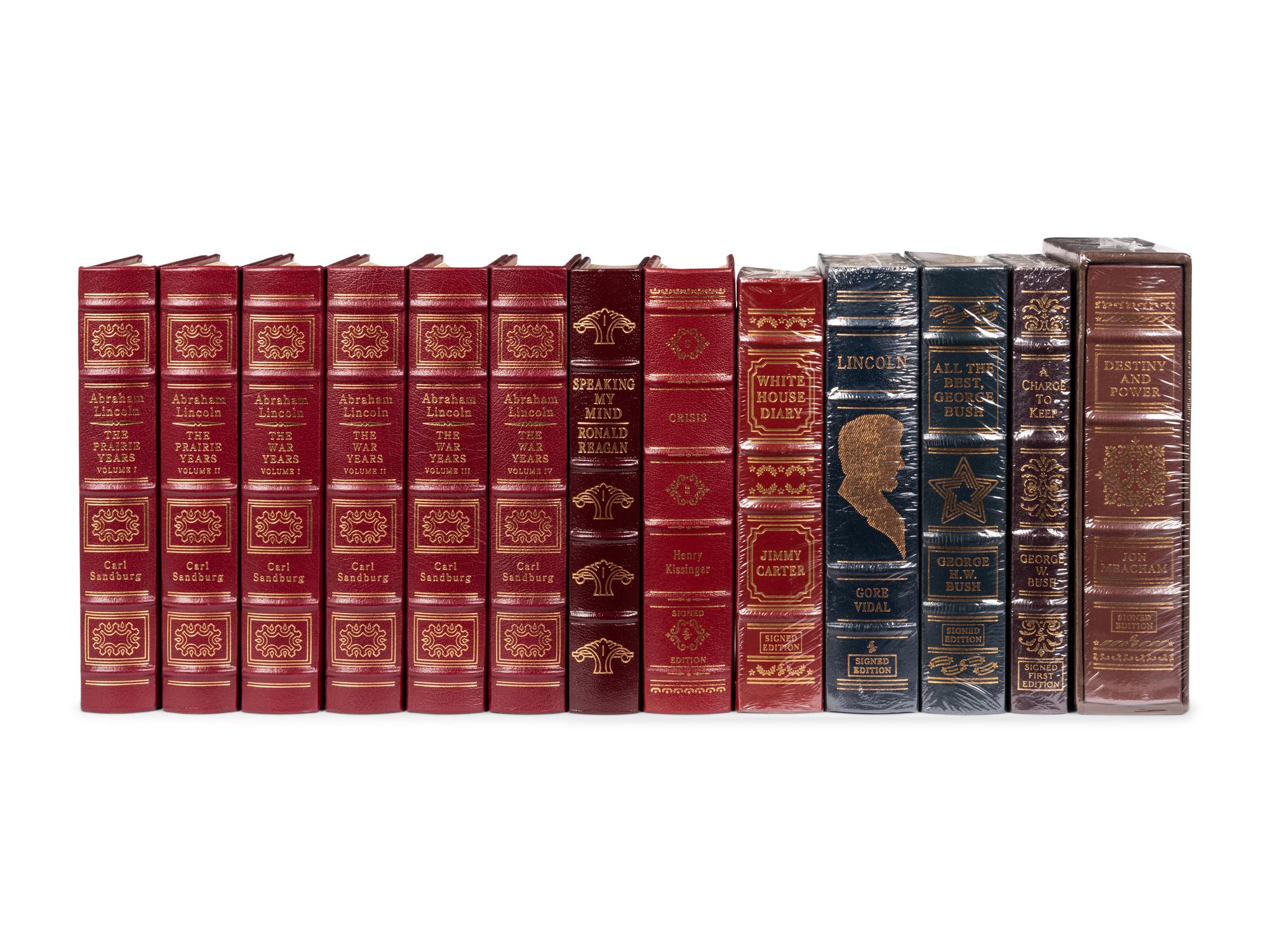[BINDINGS] - [EASTON PRESS]. A group of 99 books published by the Easton Press relating to American politics and presidents with some duplicates, including: